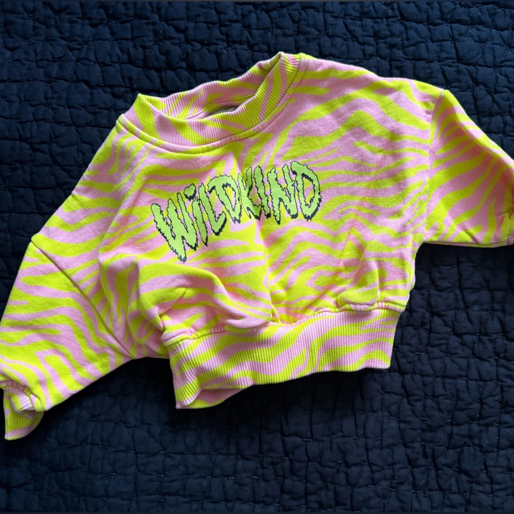Wildkind Kids Neon Zebra Sweatshirt